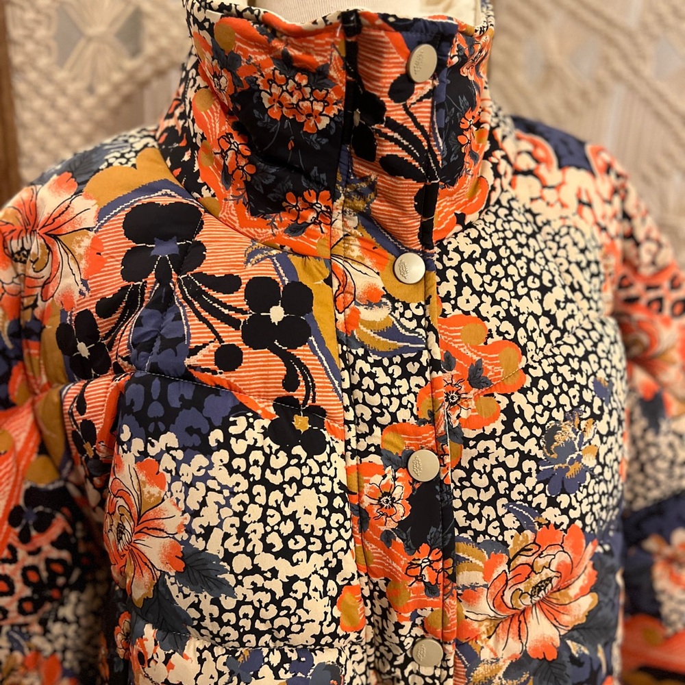 Free People Powerhouse Puffer Midnight Multicolor Jacket L $268 retail NWOT - Picture 5 of 16